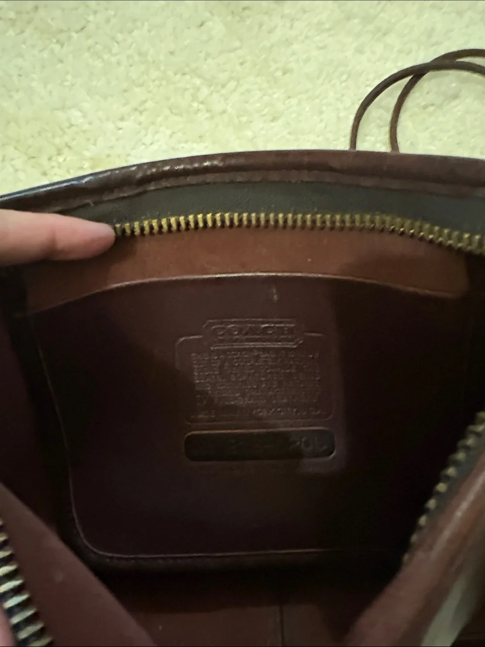 Coach vintage - Dark Brown zipper closure bag